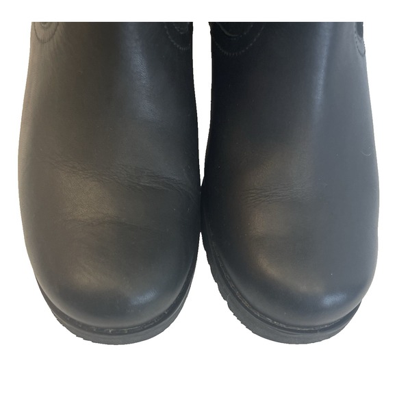 UGG Australia Women's 1914 Bellvue Sheepskin Leather Winter Boots Black Moto 6.5 - Picture 5 of 8